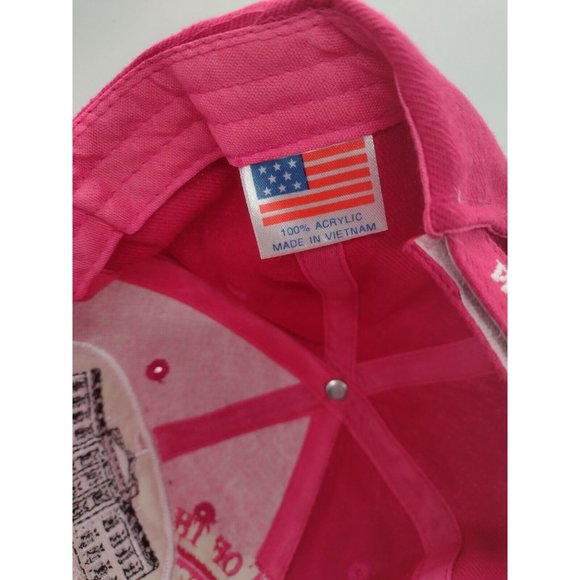 The White House Embroidered Baseball Cap Hat Washington DC USA Flag Pink Acrylic - Picture 6 of 7